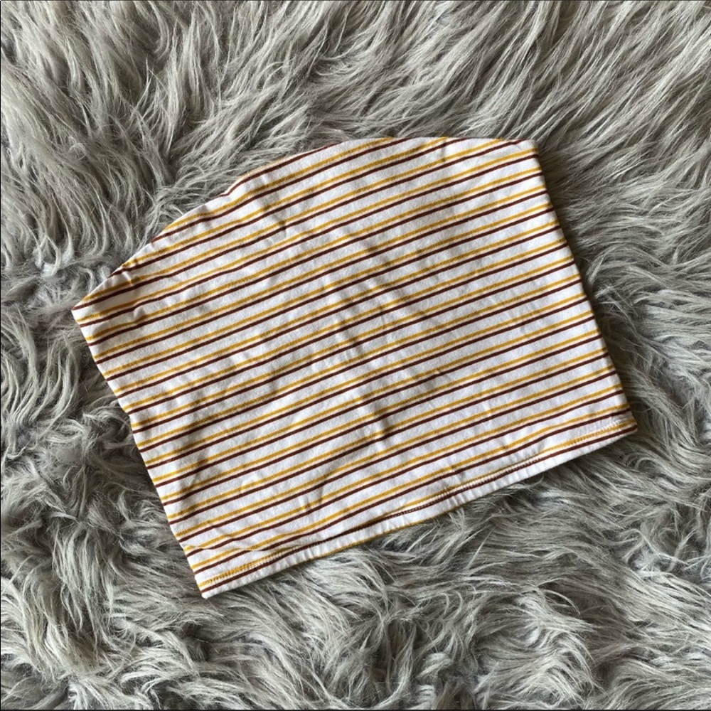 3/$30 Striped Wild fable Tube Top Bandeau Retro 70’s Mustard Crop Top